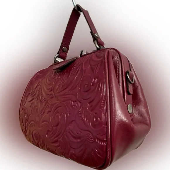 Patricia Nash Tooled Leather Satchel Purse - Picture 3 of 12